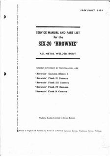 Kodak Brownie Flash B manual. Camera Instructions.